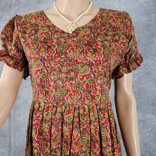 Umber Brown Ajrakh Frock