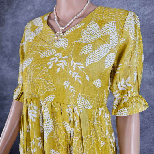 Dijan Yellow Vertican Frock