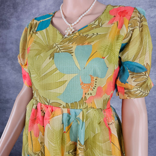 Spring Green Kota Frock