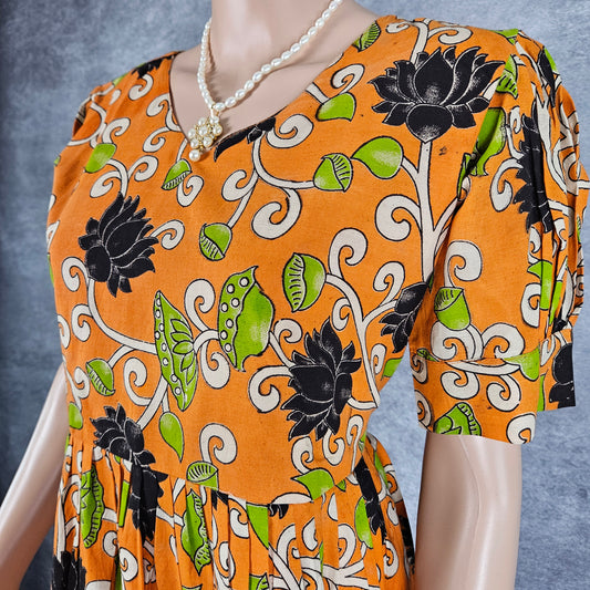Cider Orange Kalamkari Frock
