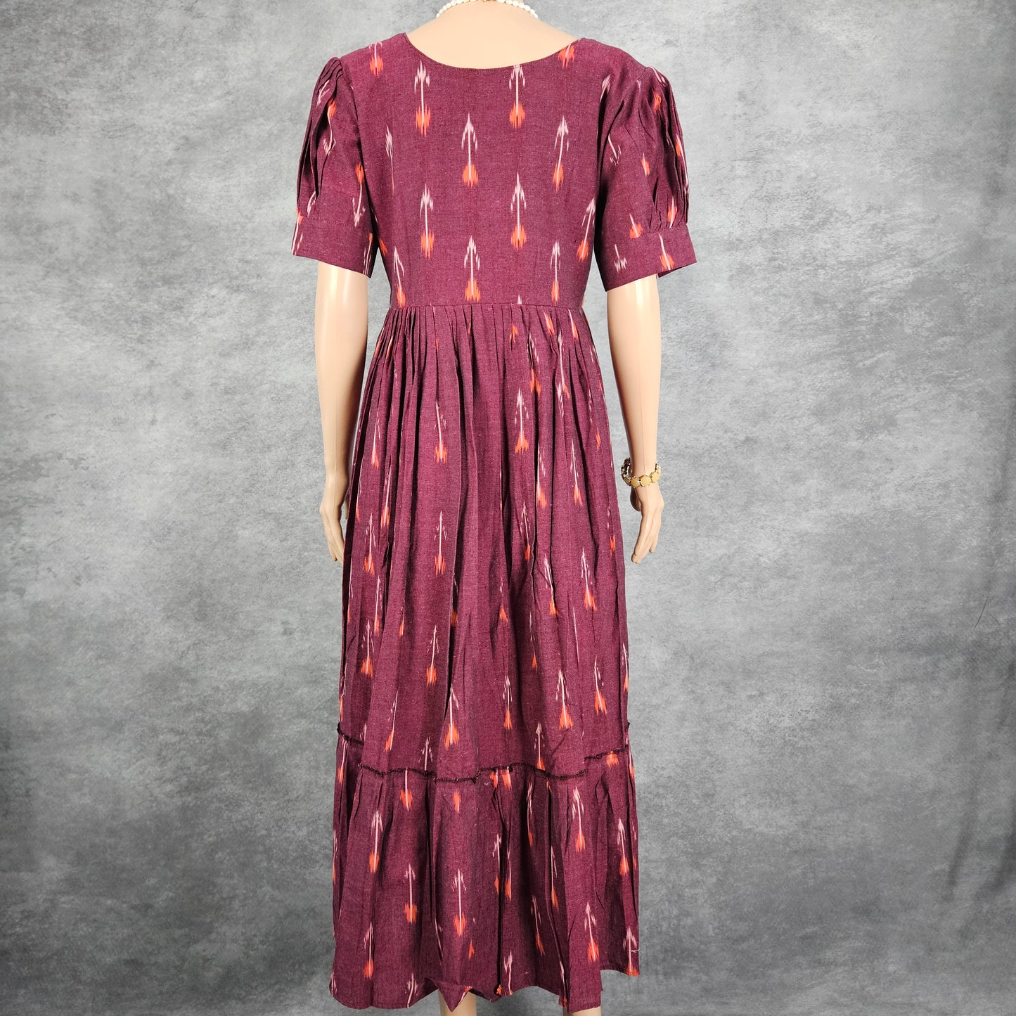 Merlot Red Ikkat Frock