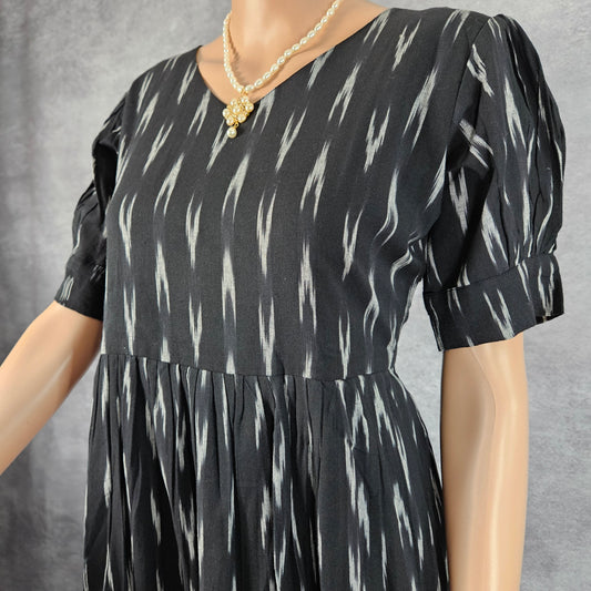 Yin Yang B/W Ikkat Frock