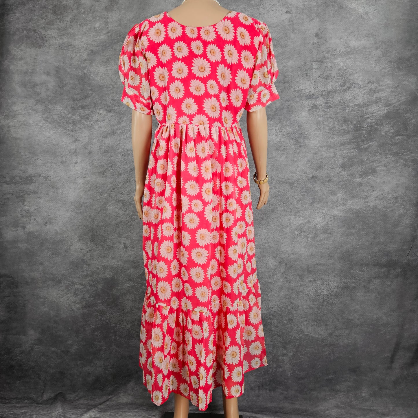 Scarlet Red Design Georgette Frock