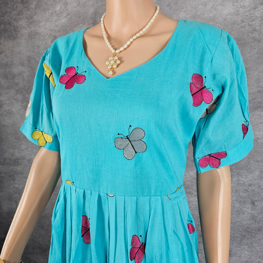Light Blue Butterfly Frock