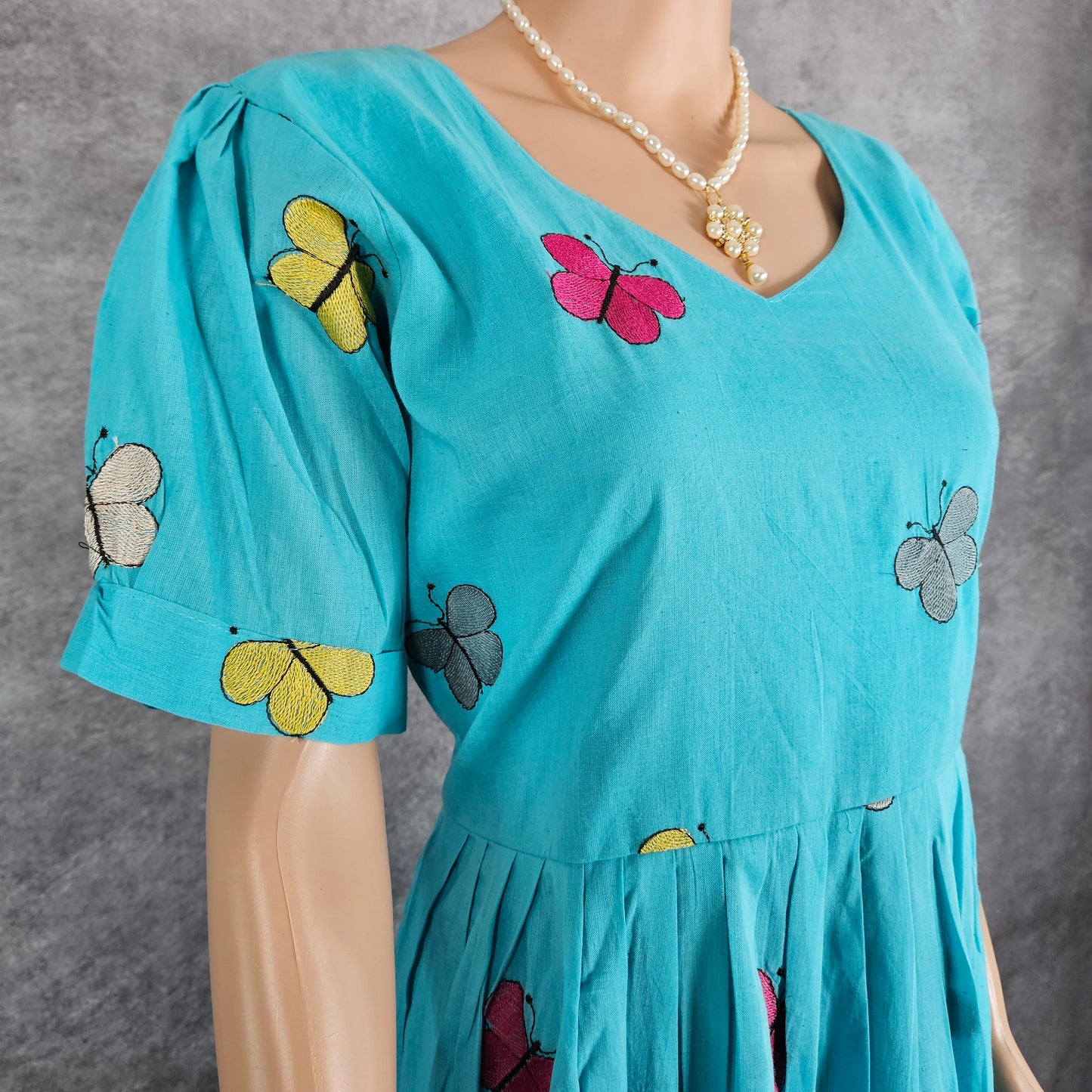 Light Blue Butterfly Frock