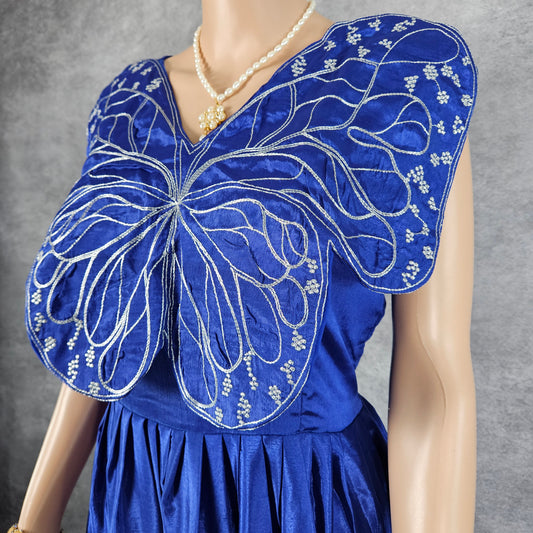 Aegean Blue Chinnon Butterfly Frock