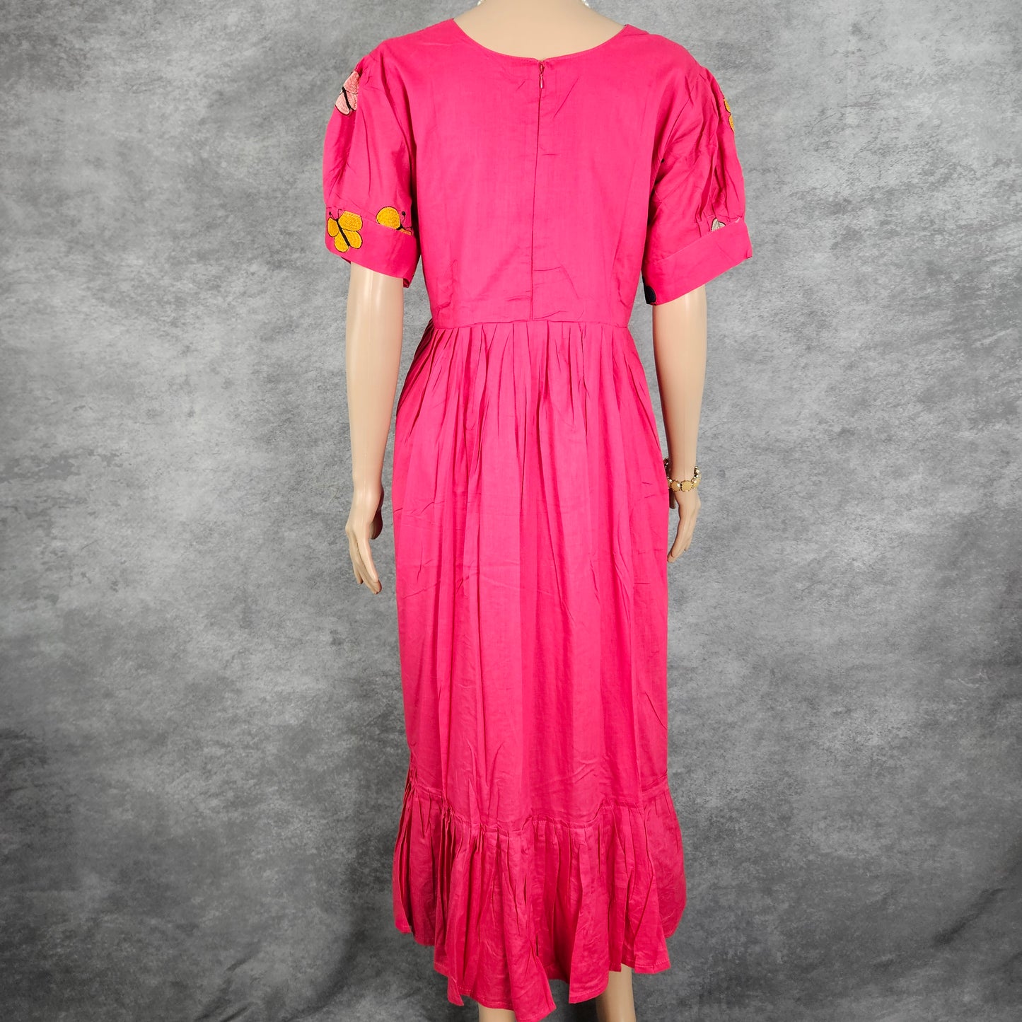 Dark Pink Butterfly Frock