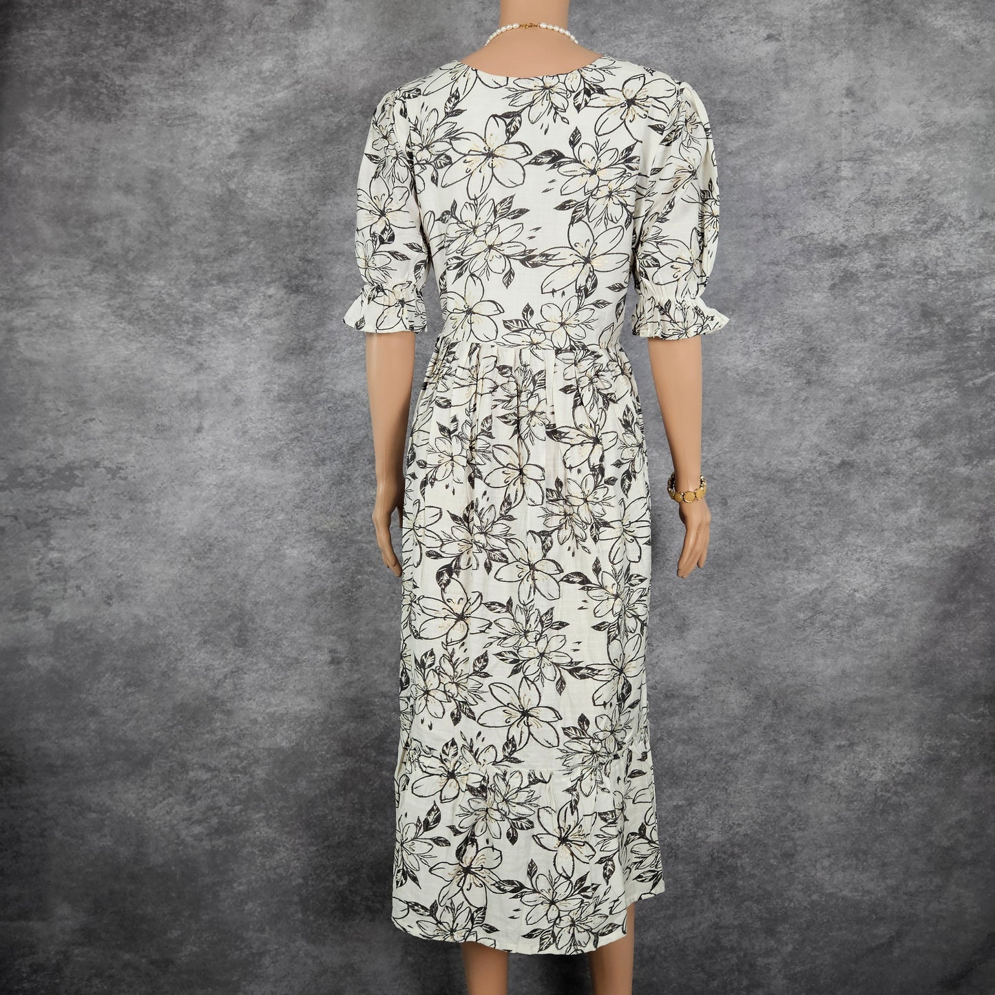White Black Vertican Frock