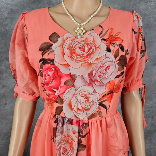 Rouge Pink Georgette Frock