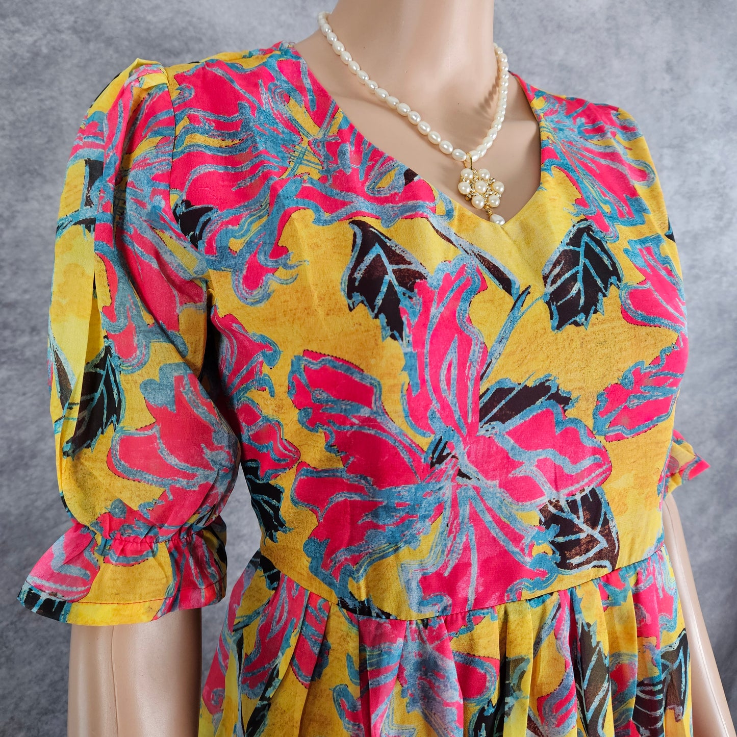 Dandelion Yellow Georgette Frock