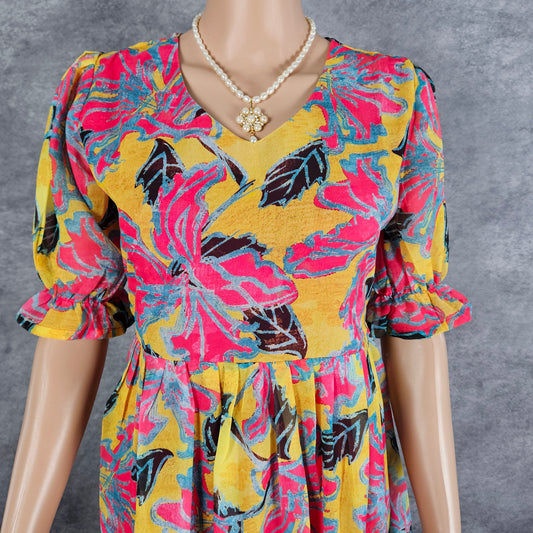 Dandelion Yellow Georgette Frock