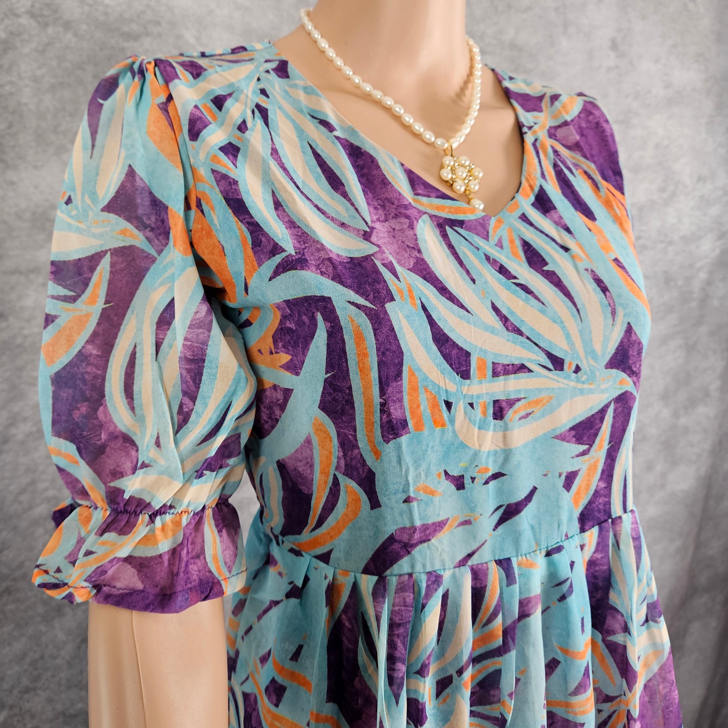 Capri Blue/Purple Georgette Frock