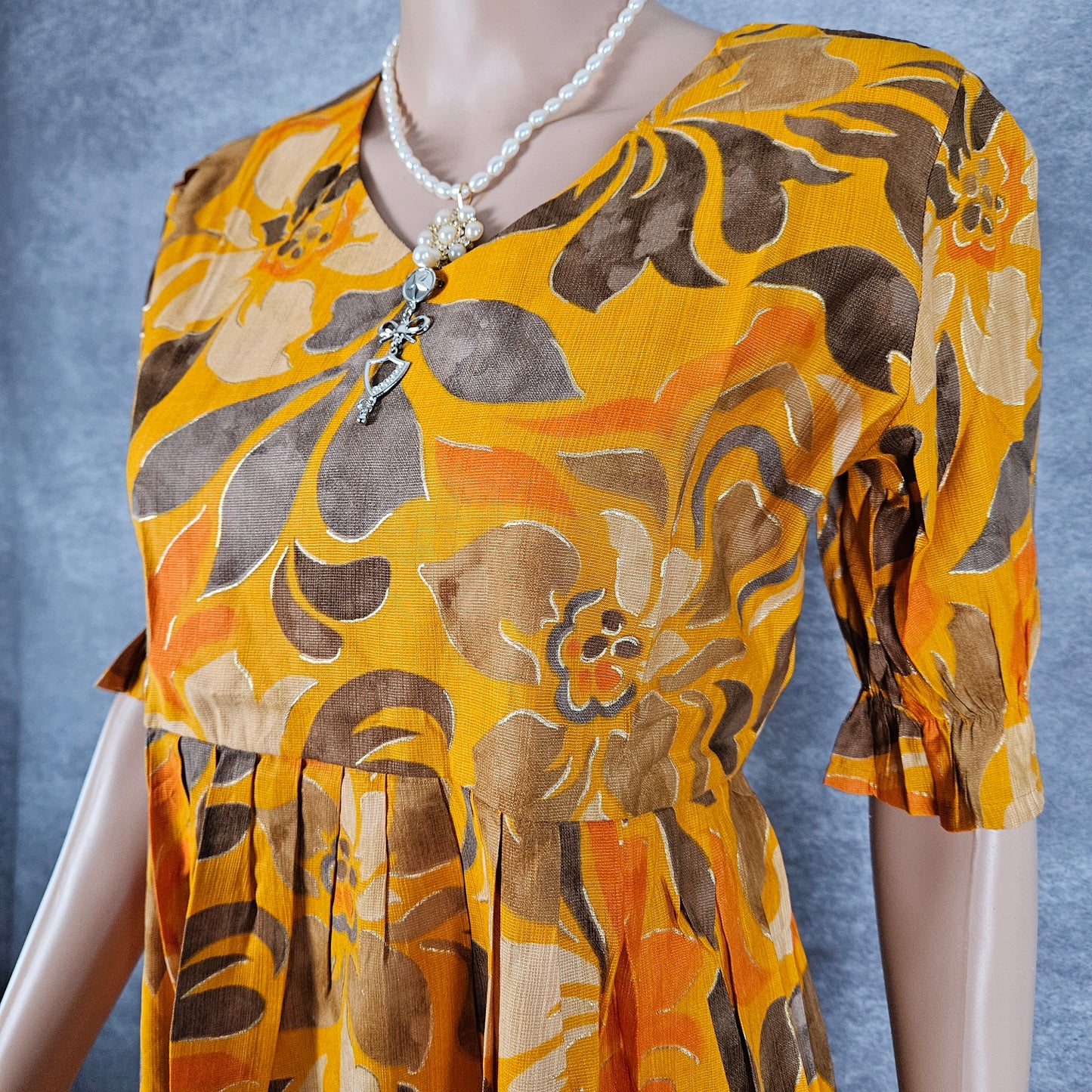 Igni Yellow Floral Vertican Frock