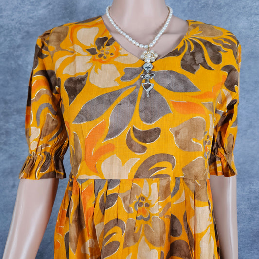 Igni Yellow Floral Vertican Frock