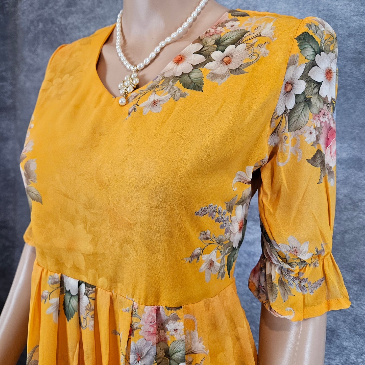 Mango Yellow Georgette Frock
