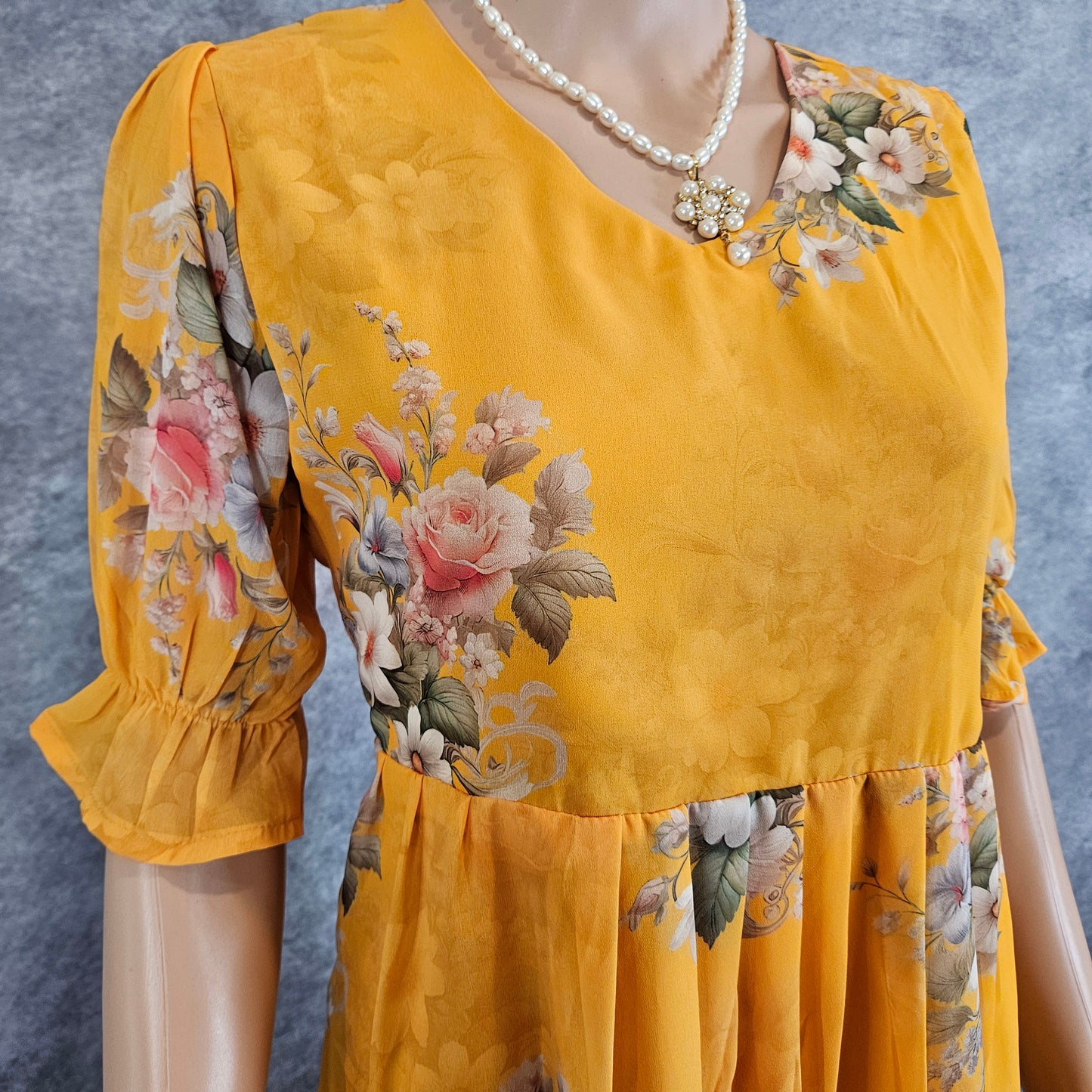Mango Yellow Georgette Frock