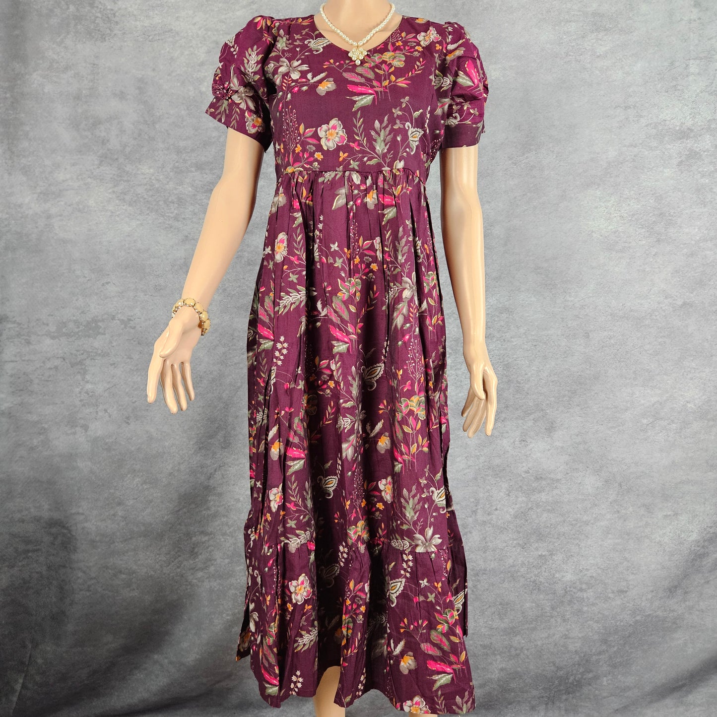 Magenta Floral Vertican Frock