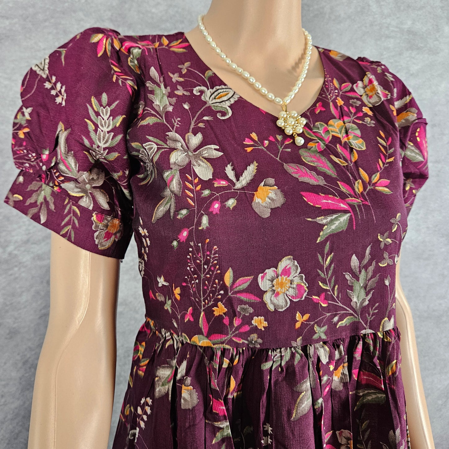 Magenta Floral Vertican Frock