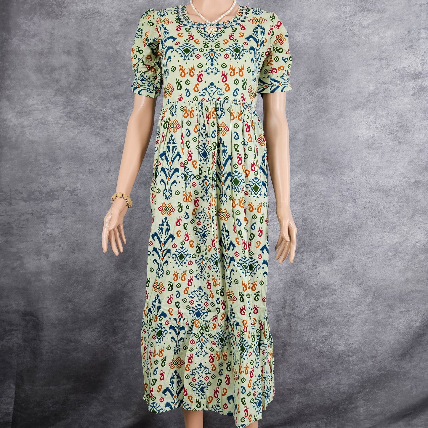 Mint Green Cotton Frock