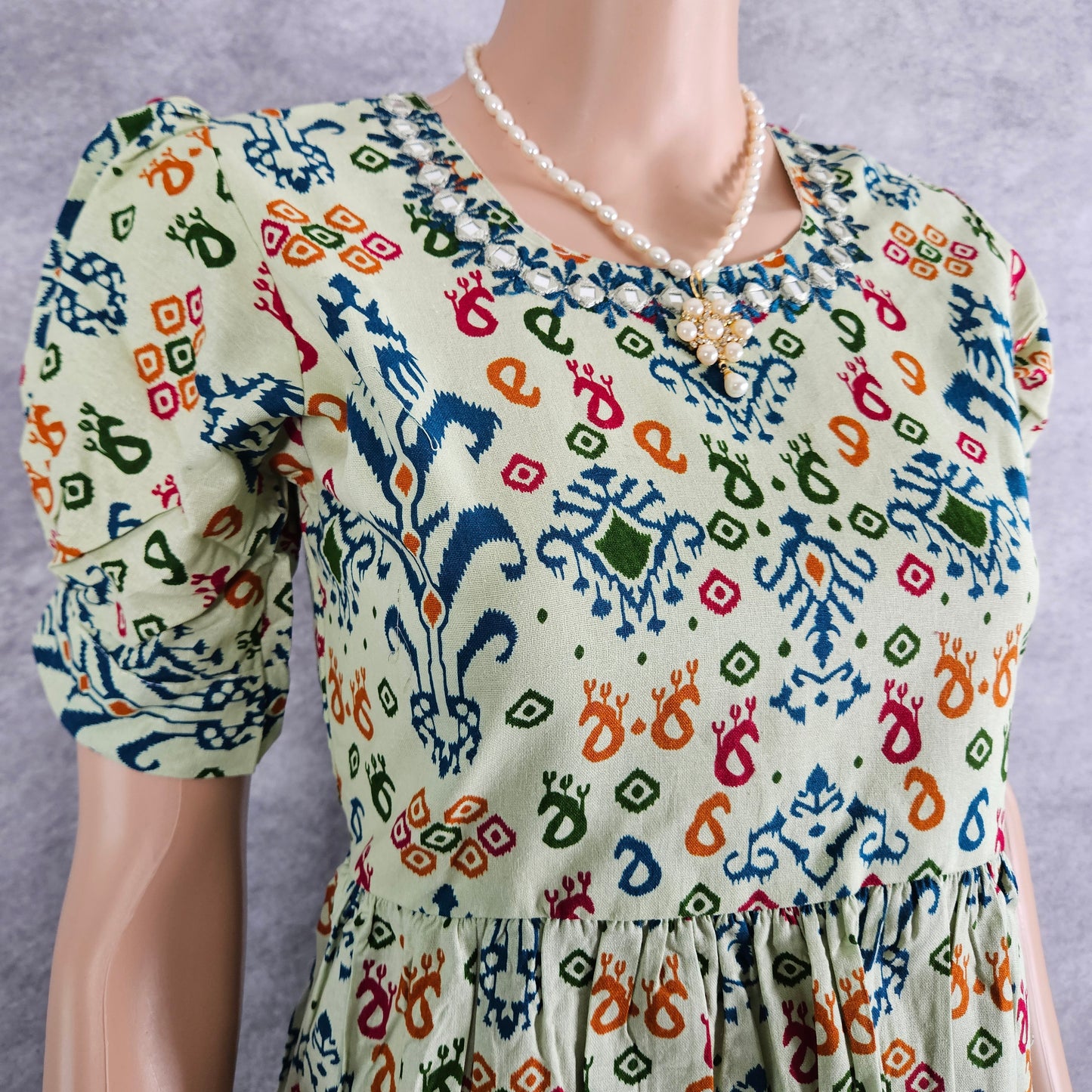 Mint Green Cotton Frock