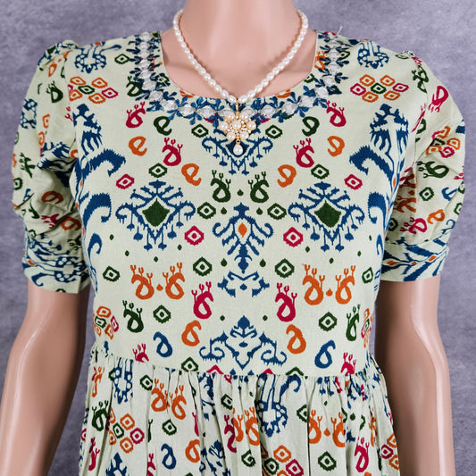 Mint Green Cotton Frock