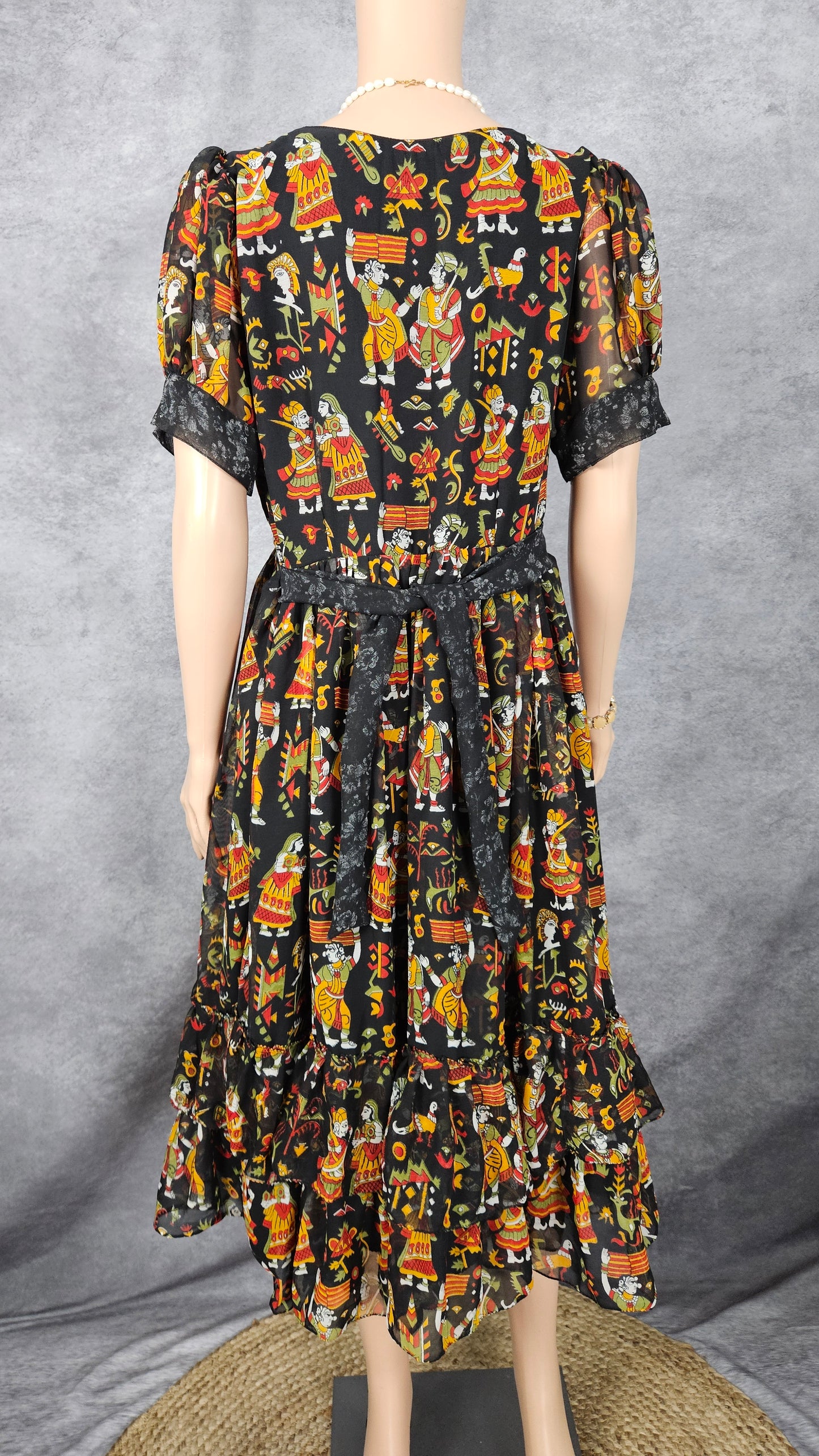 Null Black Georgette Frock