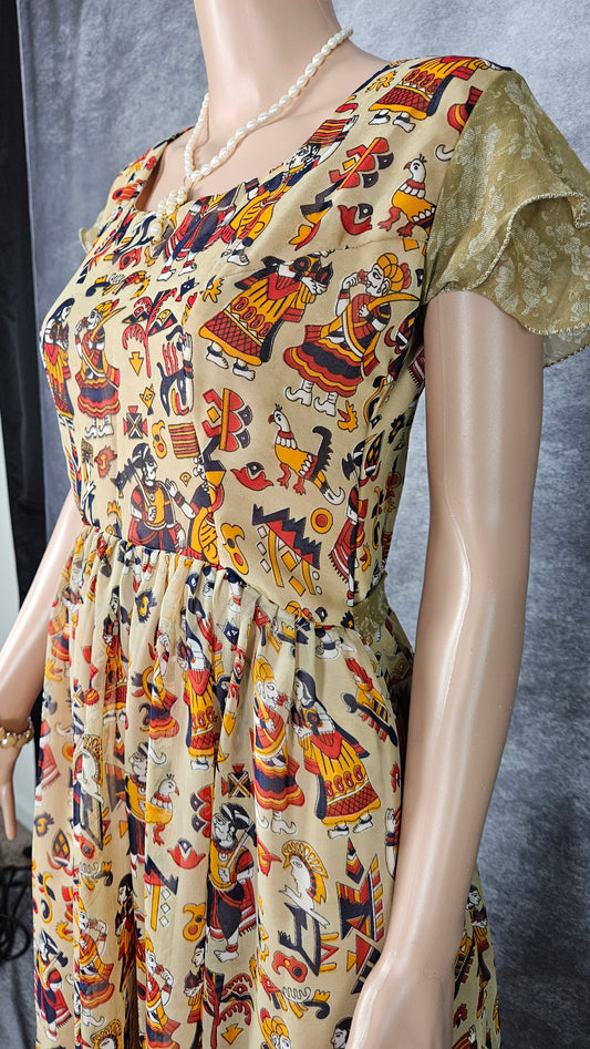 Sand Dune Georgette Frock