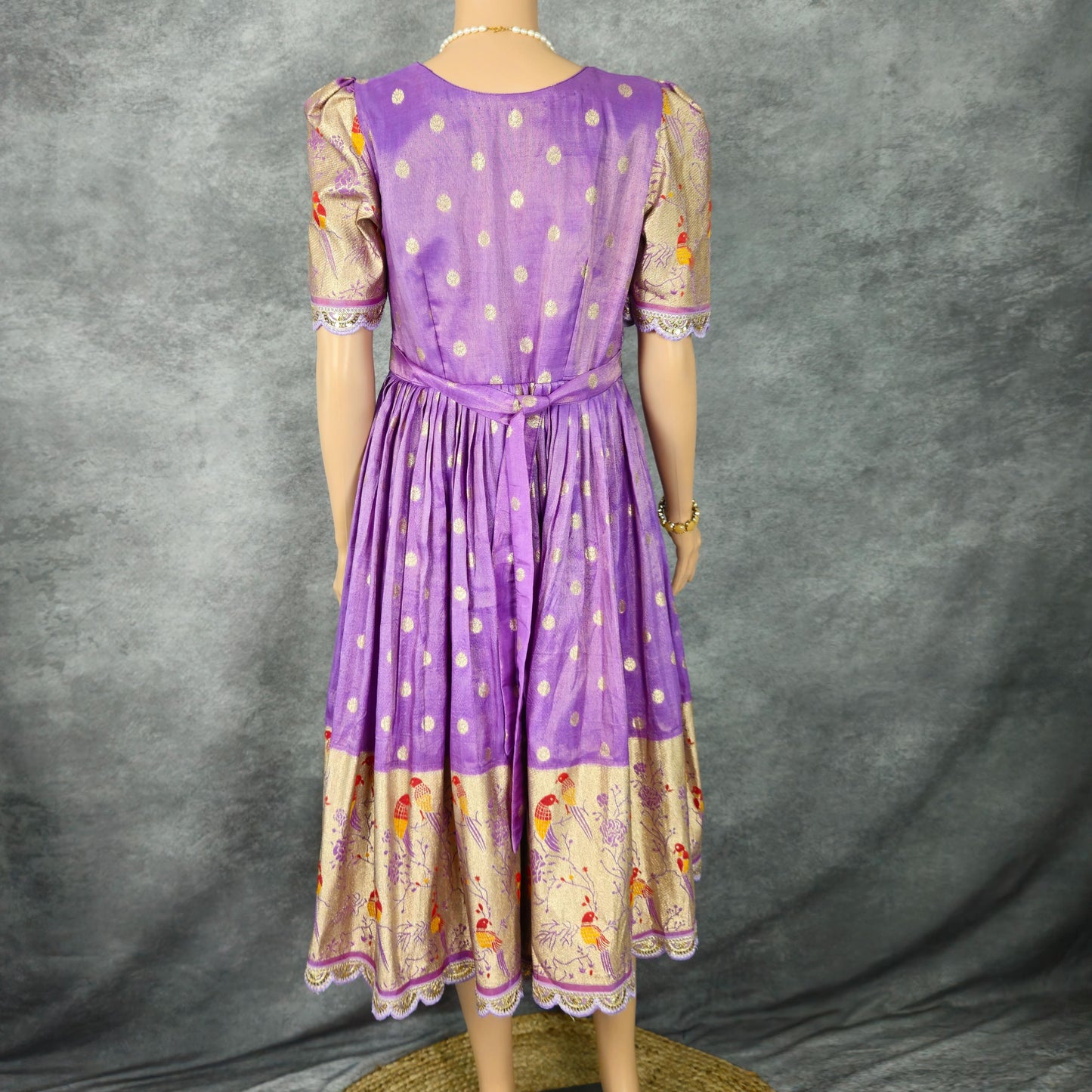 Orchid Purple Paithani Frock