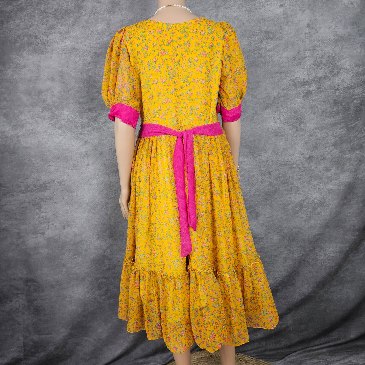 Rust Yellow Georgette Frock