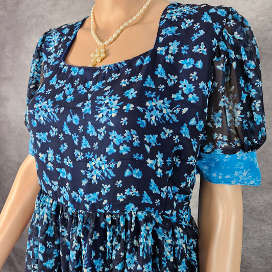 Navy Blue Georgette Frock