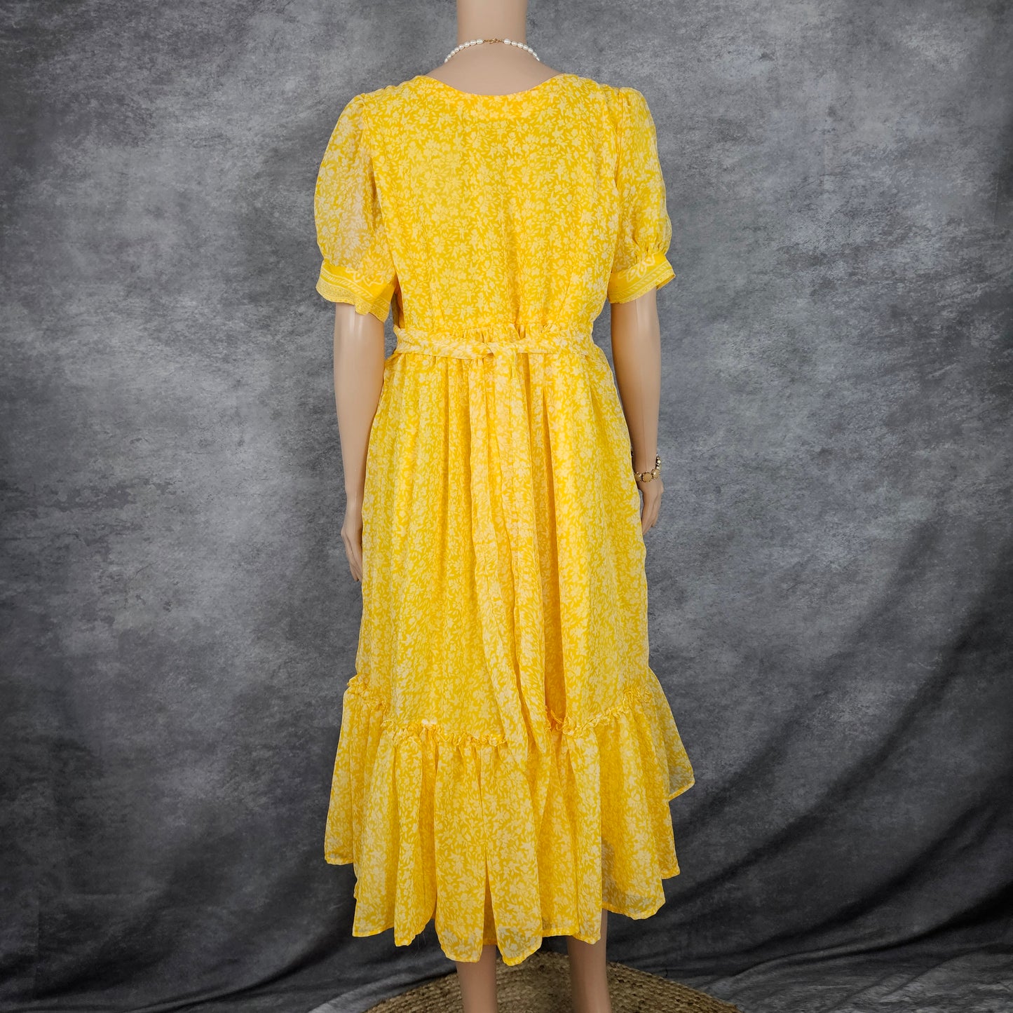 Shaded Yellow Georgette Frock