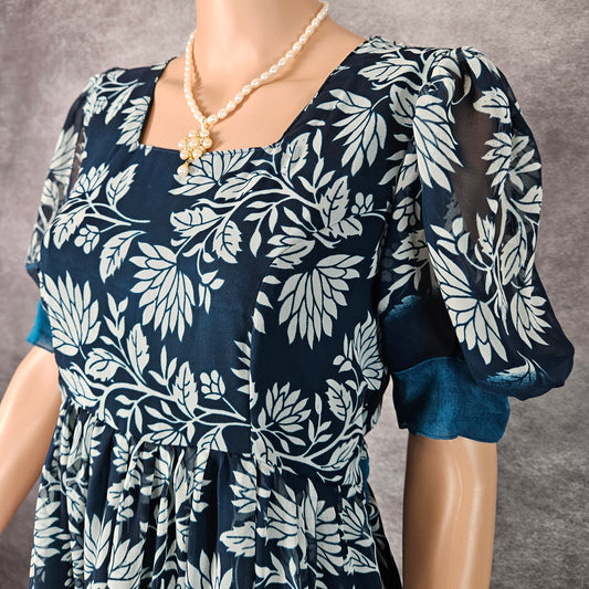 Krishna Blue Georgette Frock