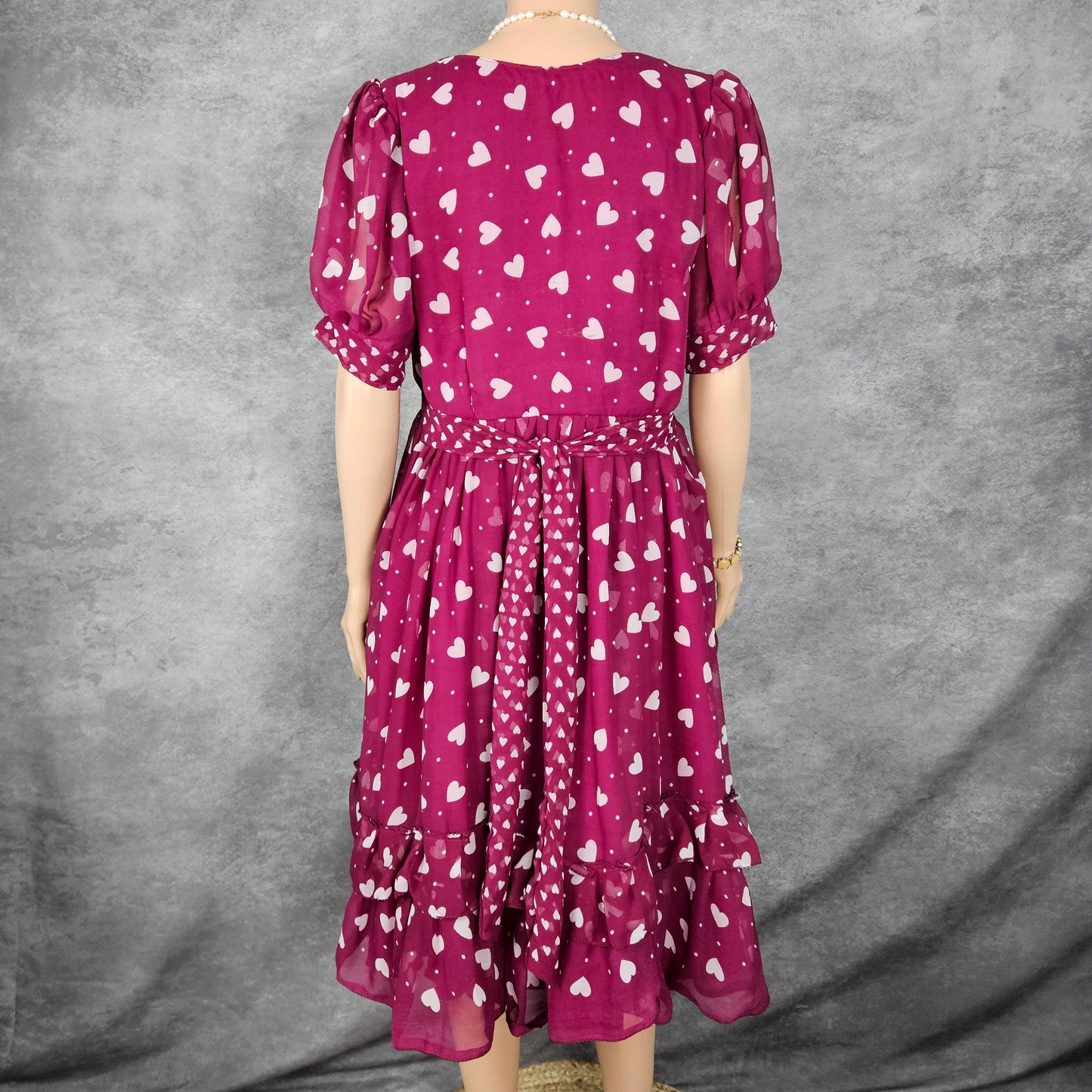 Hearted Purple Georgette Frock