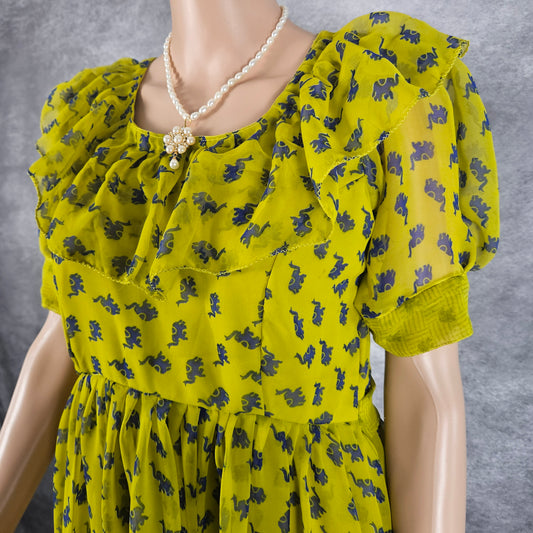 Neo Green Georgette Frock