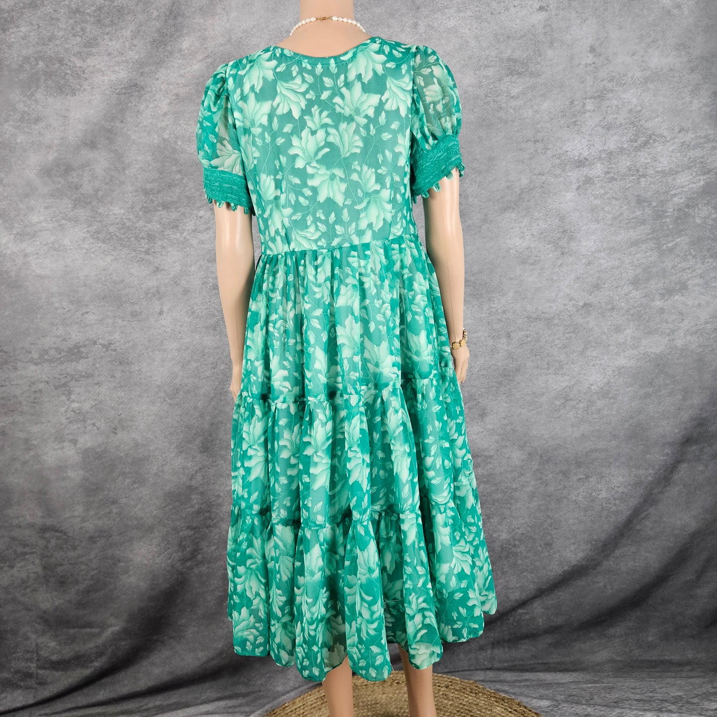 Aura Green Georgette Frock