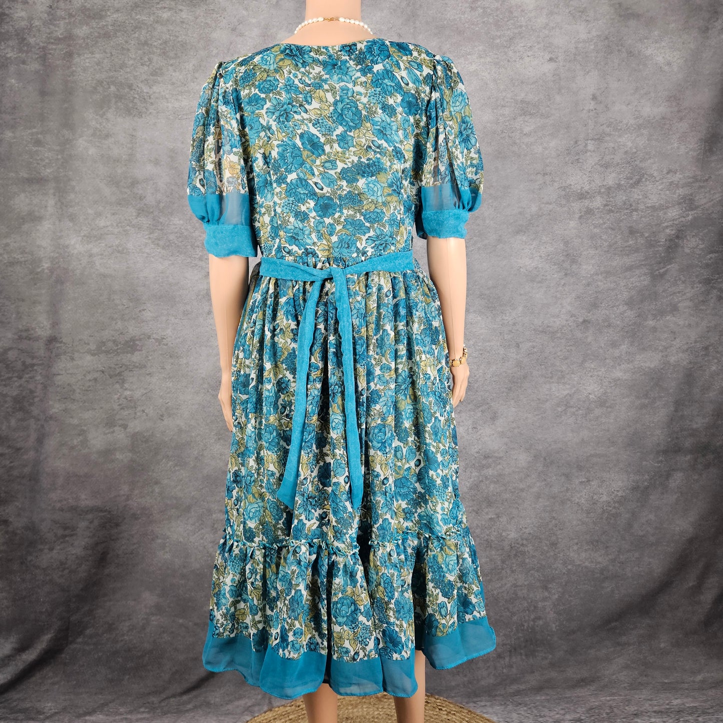 Shaded Teal Georgette Frock