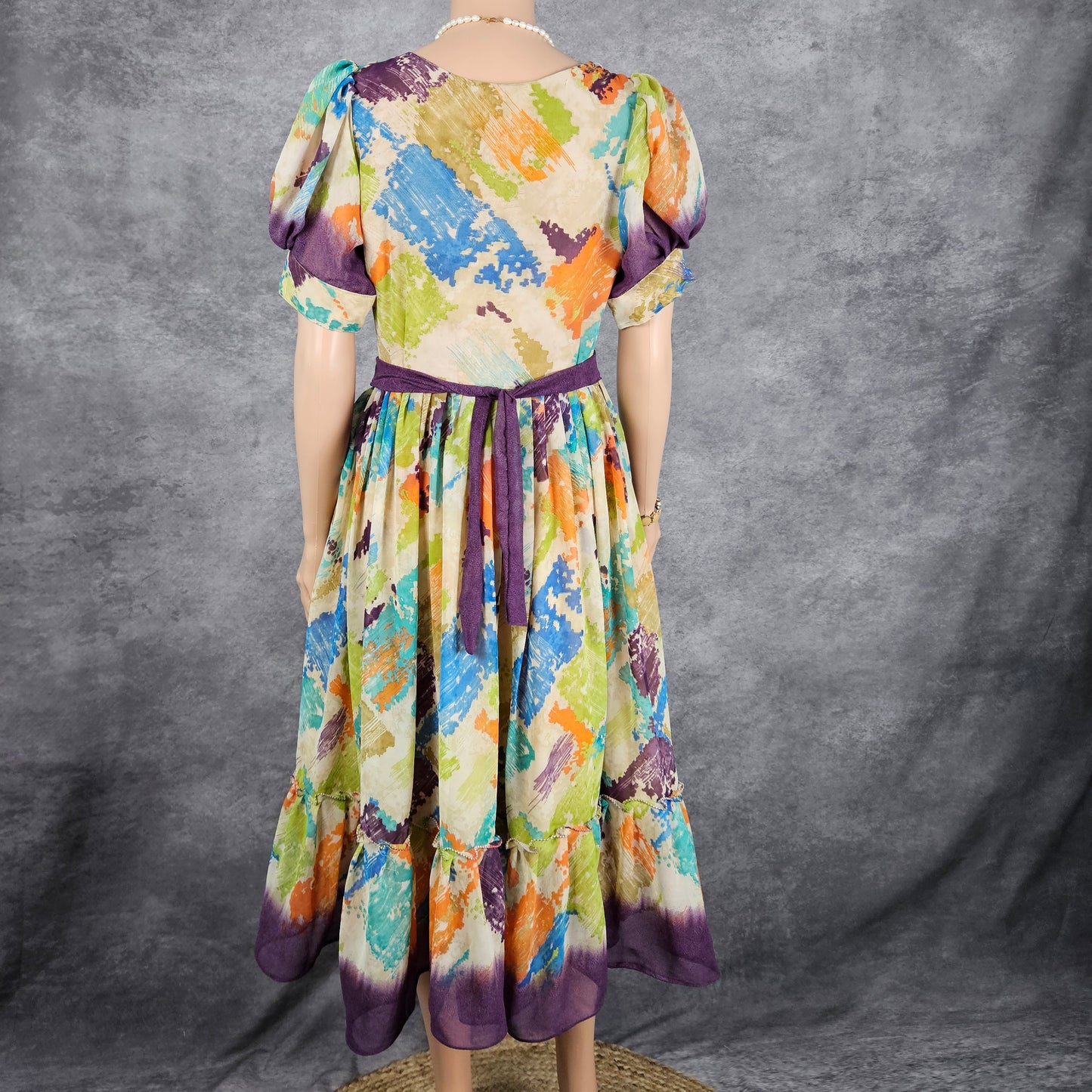 Color Splashed Georgette Frock