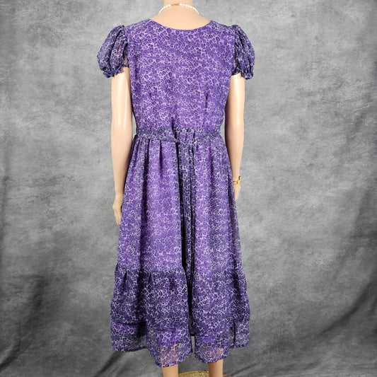 Dotted Blue Georgette Frock