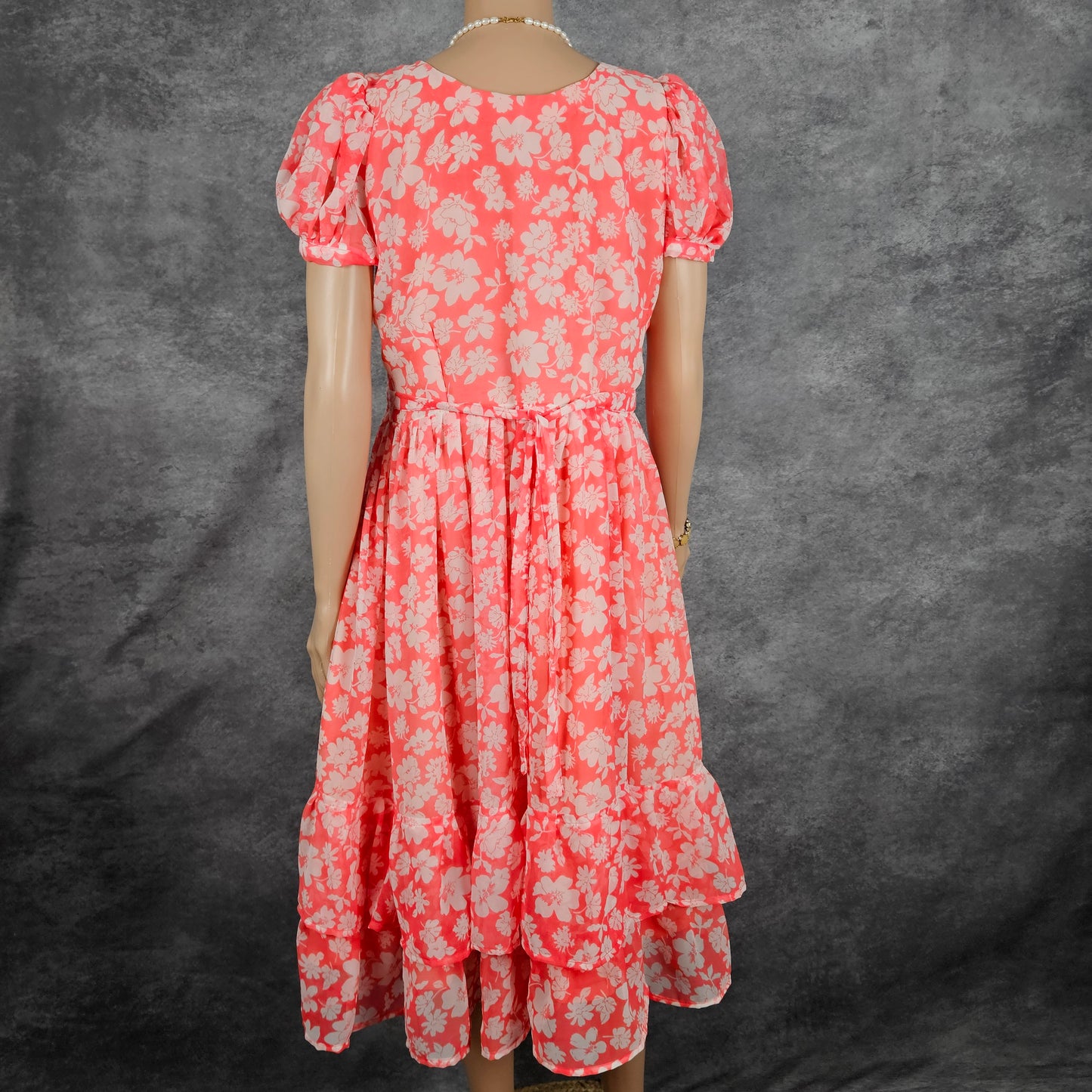 Red Lilly Georgette Frock