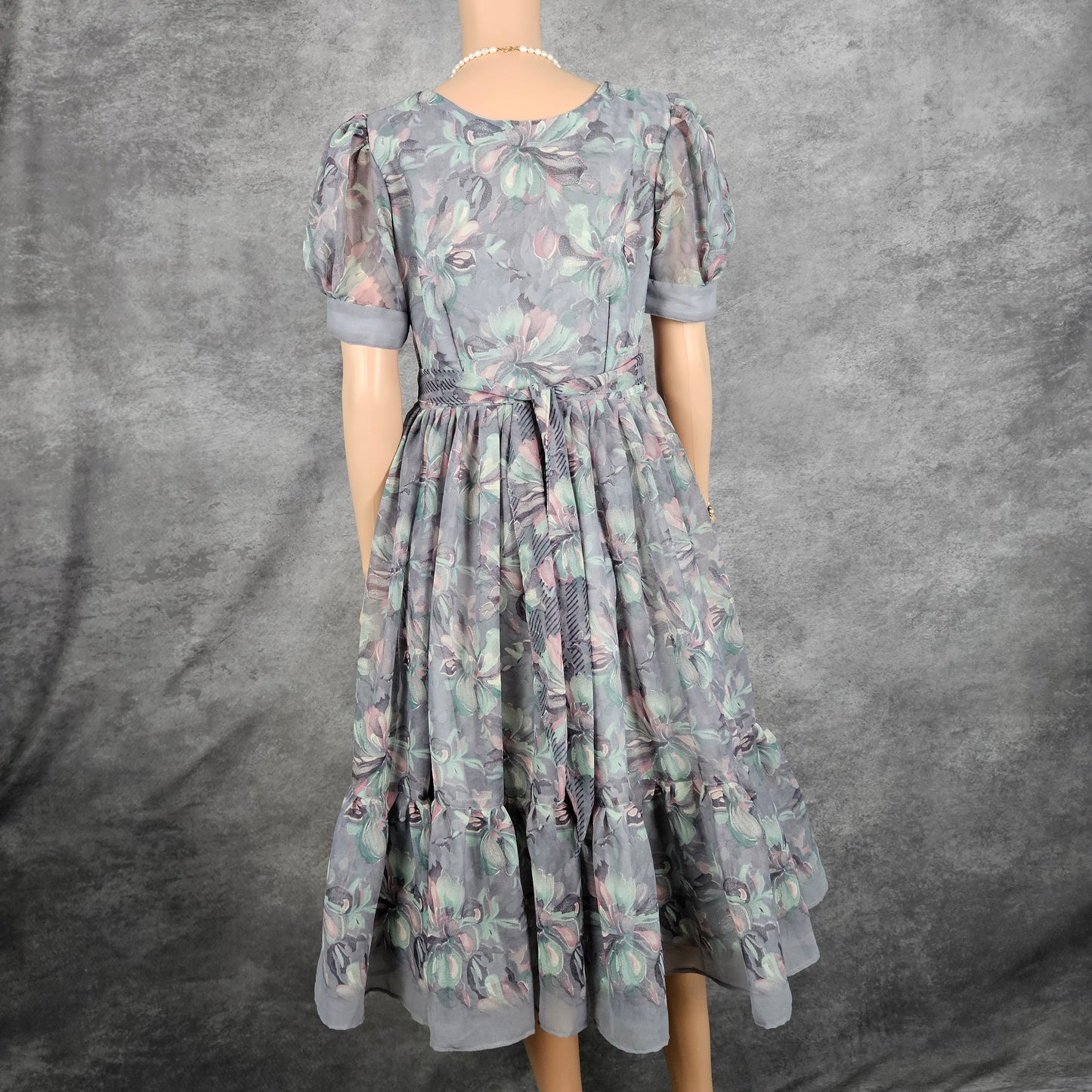 Silver Grey Georgette Frock