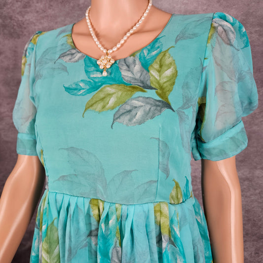 Under Sea Green Georgette Frock