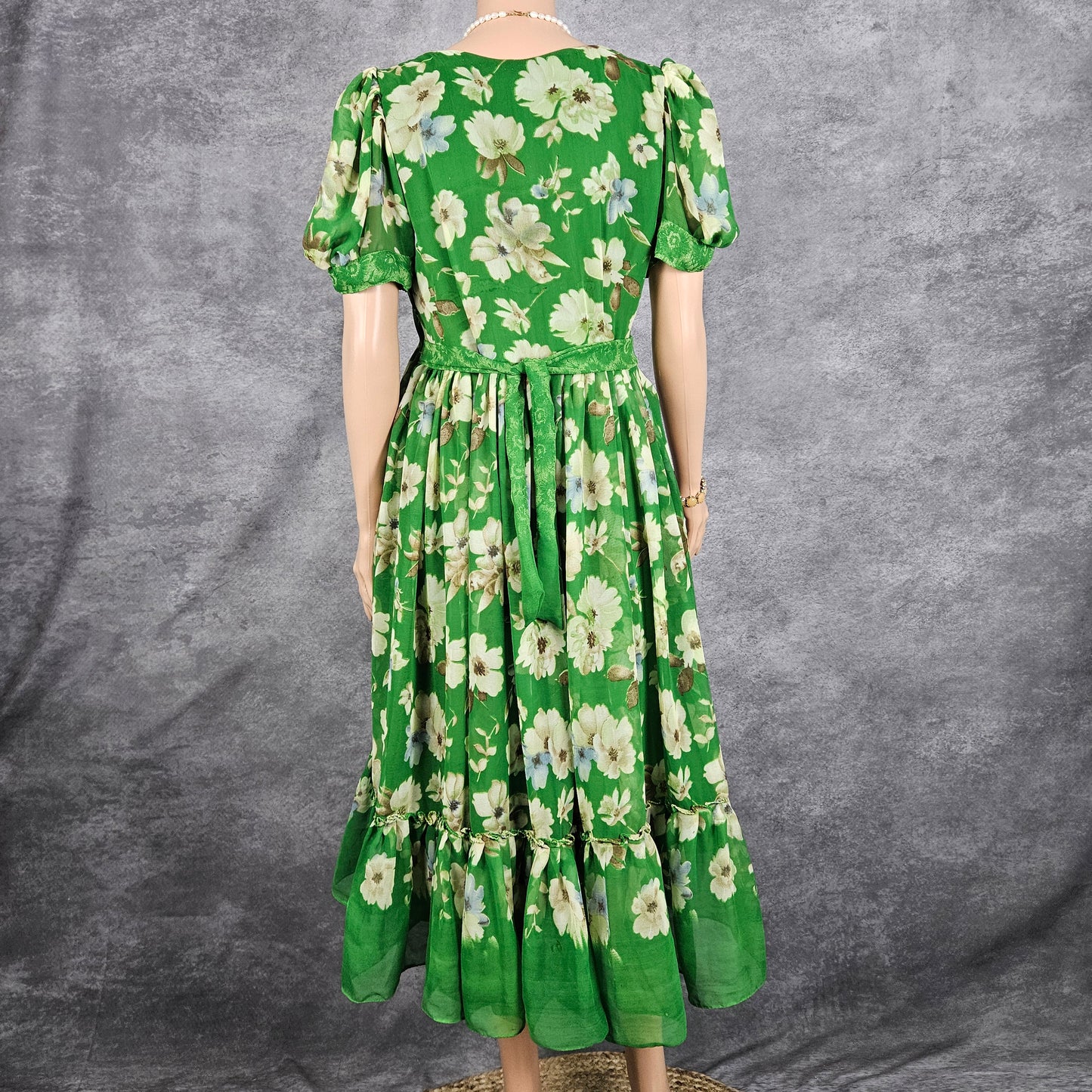 Daffodil Green Georgette Frock