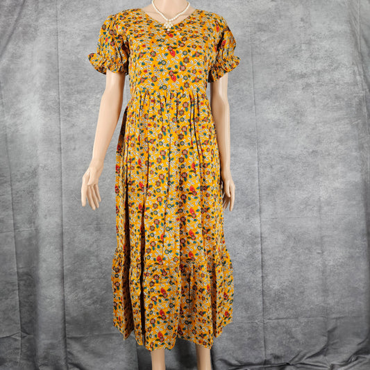 Mimosa Yellow Ajrakh Frock