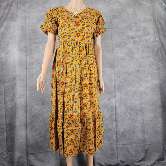 Mimosa Yellow Ajrakh Frock