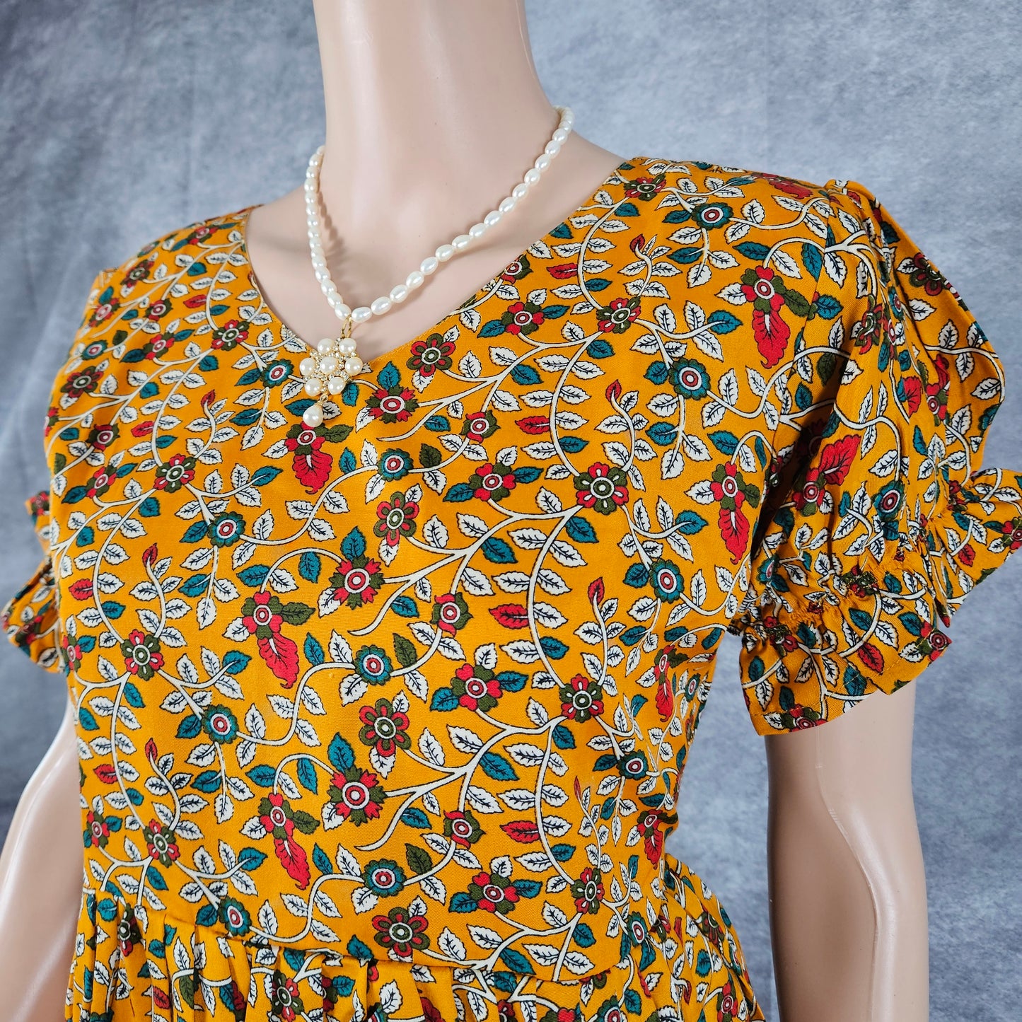 Mimosa Yellow Ajrakh Frock