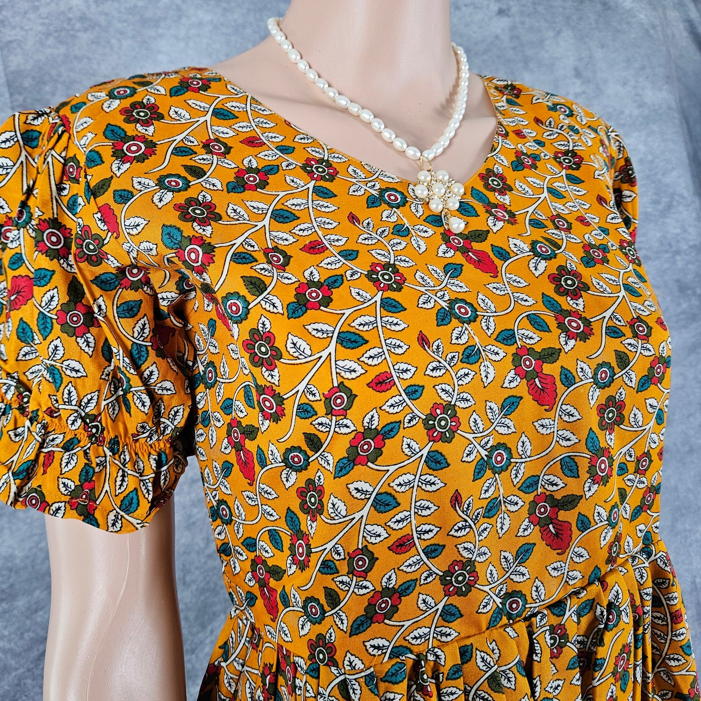 Mimosa Yellow Ajrakh Frock