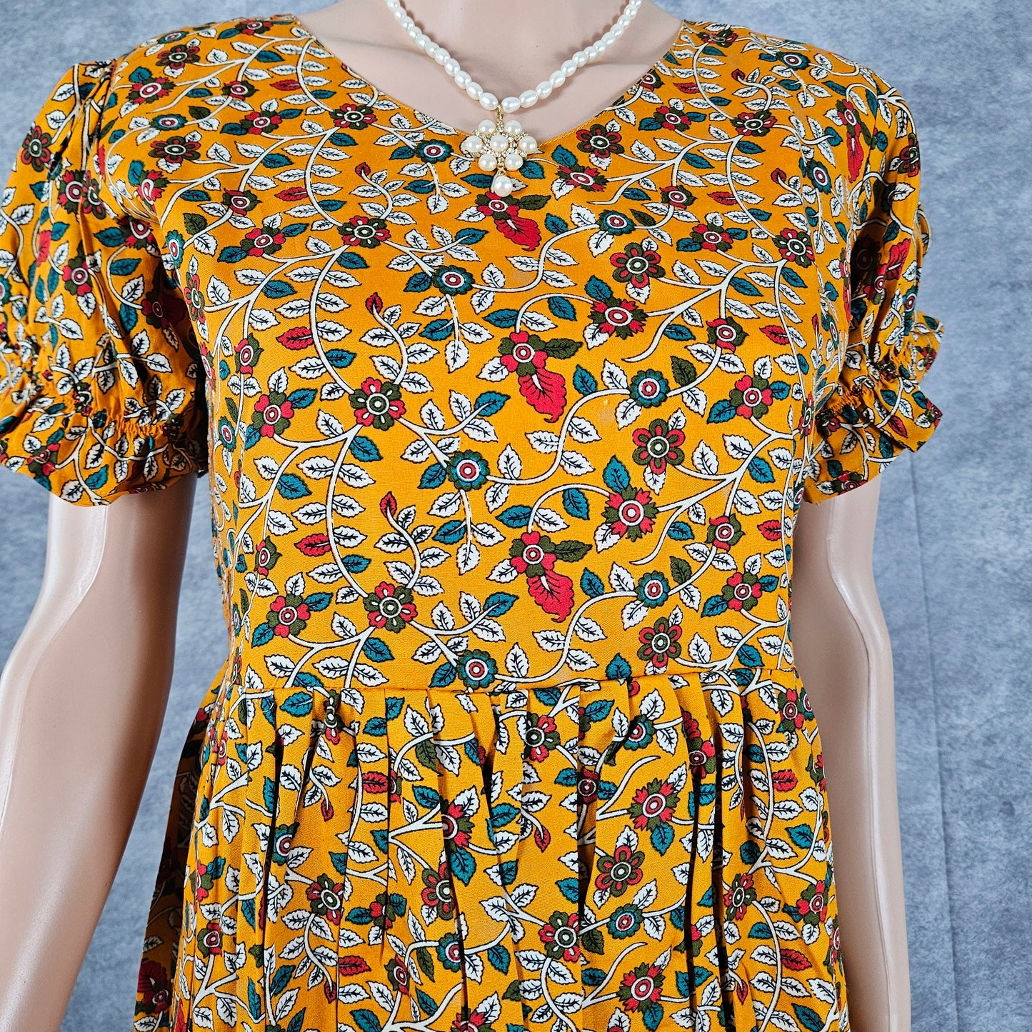 Mimosa Yellow Ajrakh Frock