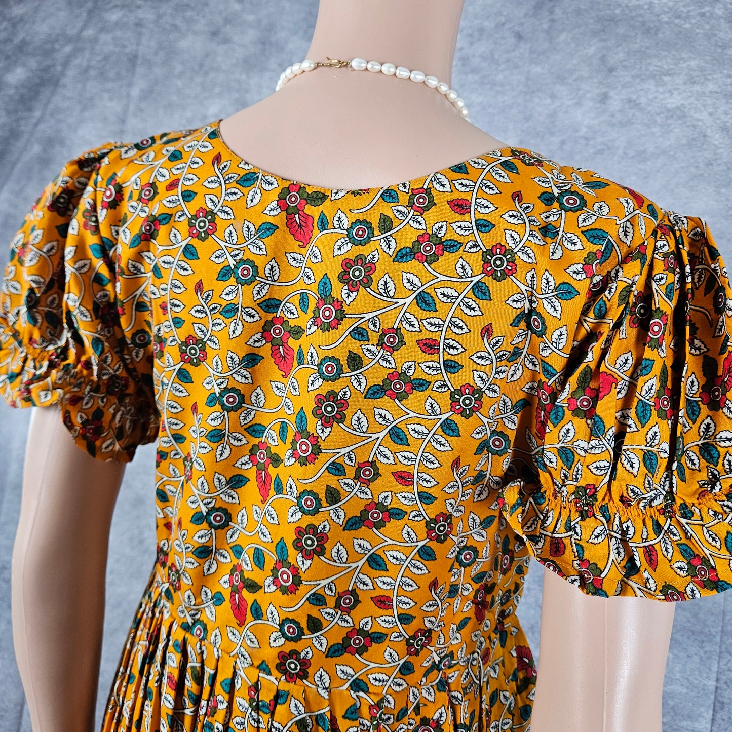 Mimosa Yellow Ajrakh Frock