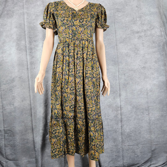 Pine Green Ajrakh Frock