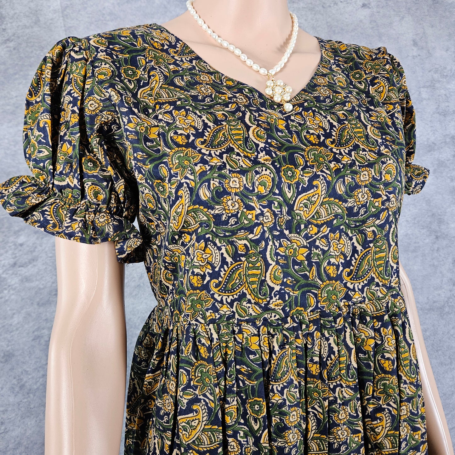 Pine Green Ajrakh Frock